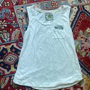 Anthropologie white pocket tank top